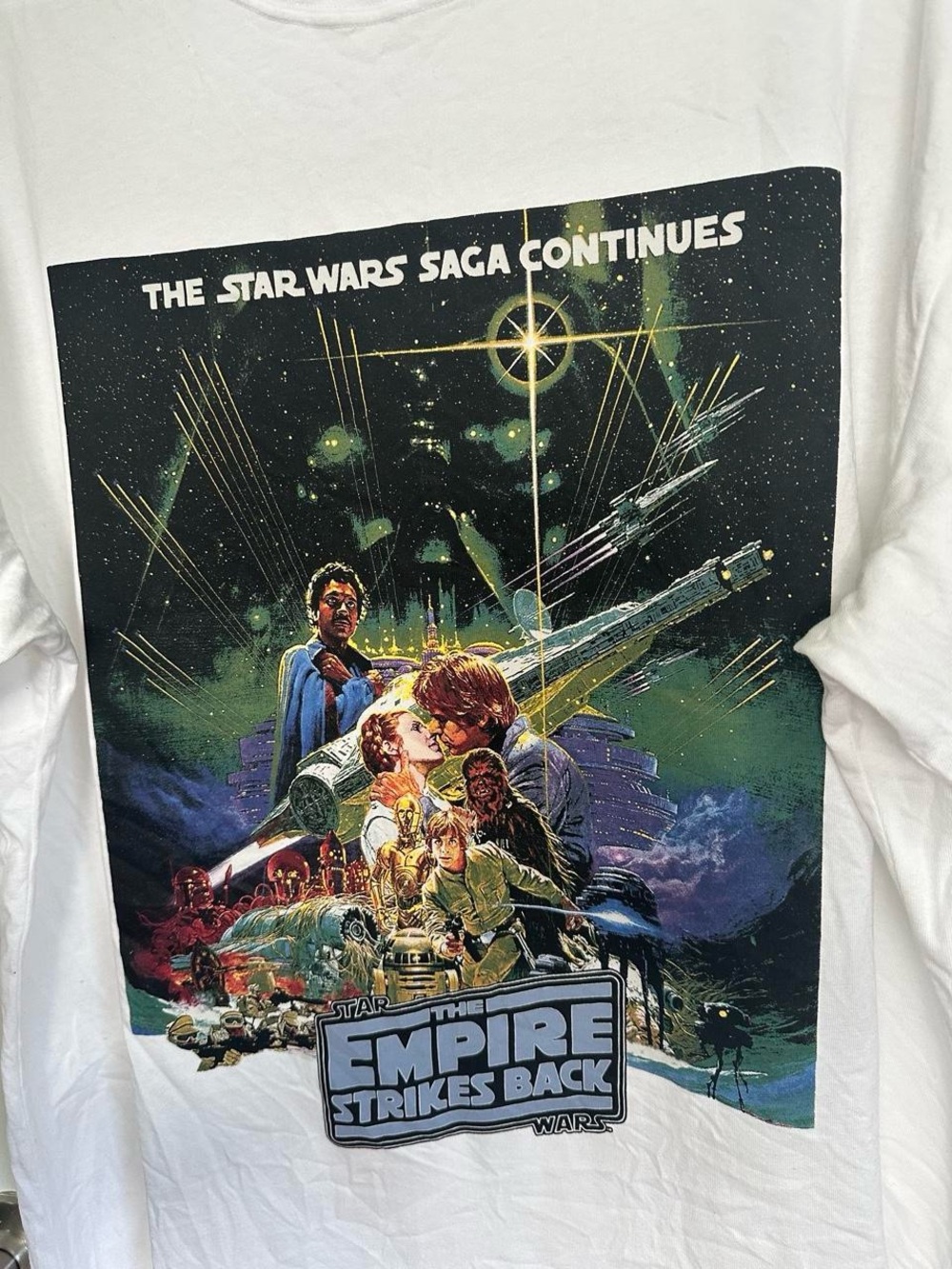 Uniqlo White Star Wars The Empire Strikes Back Graphic Tee